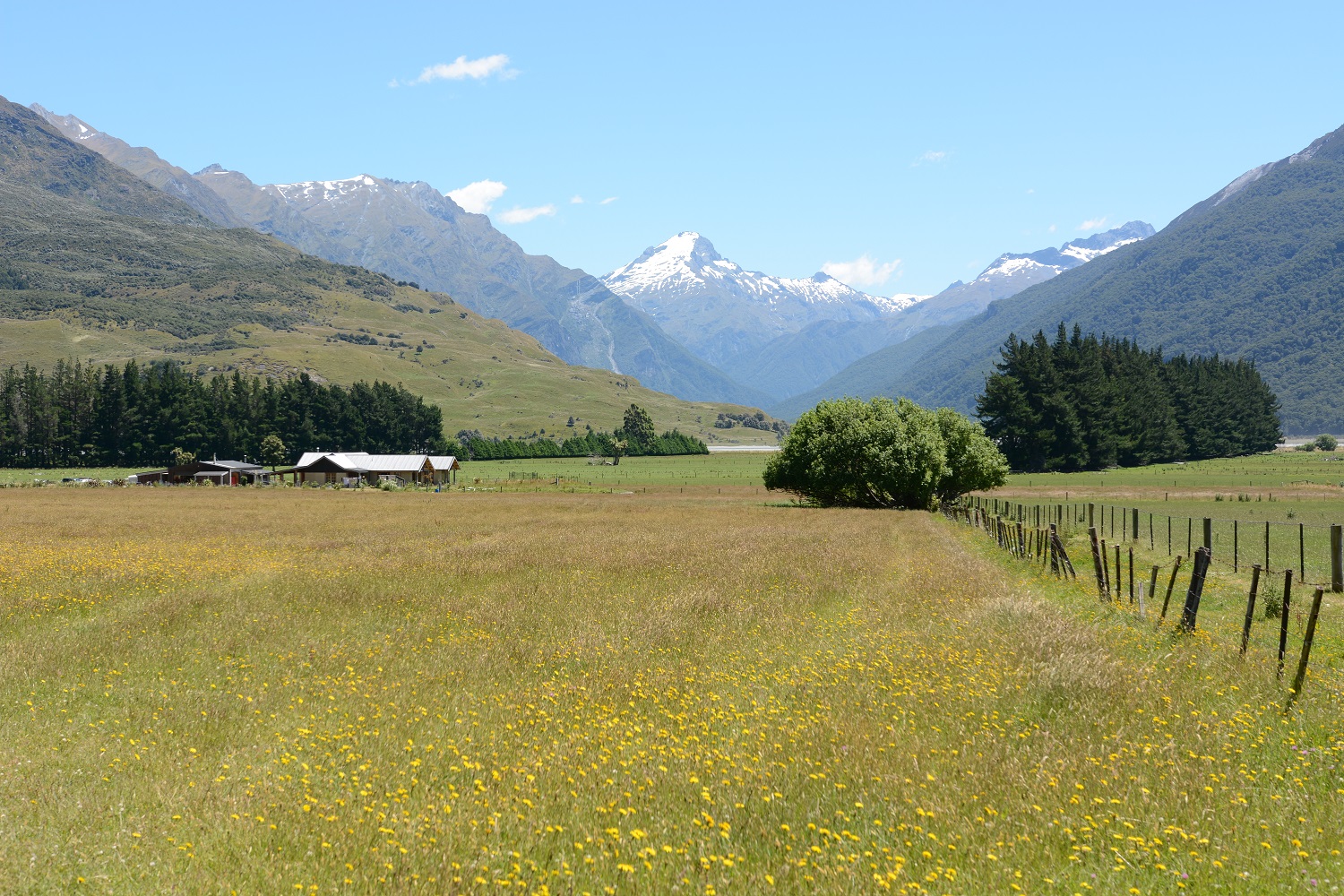 Route vers lac Wanaka